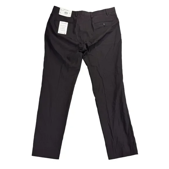 Calvin Klein Mens Jerome X Slim Fit Dress Pants Wine Black 38x30 - Picture 3 of 4